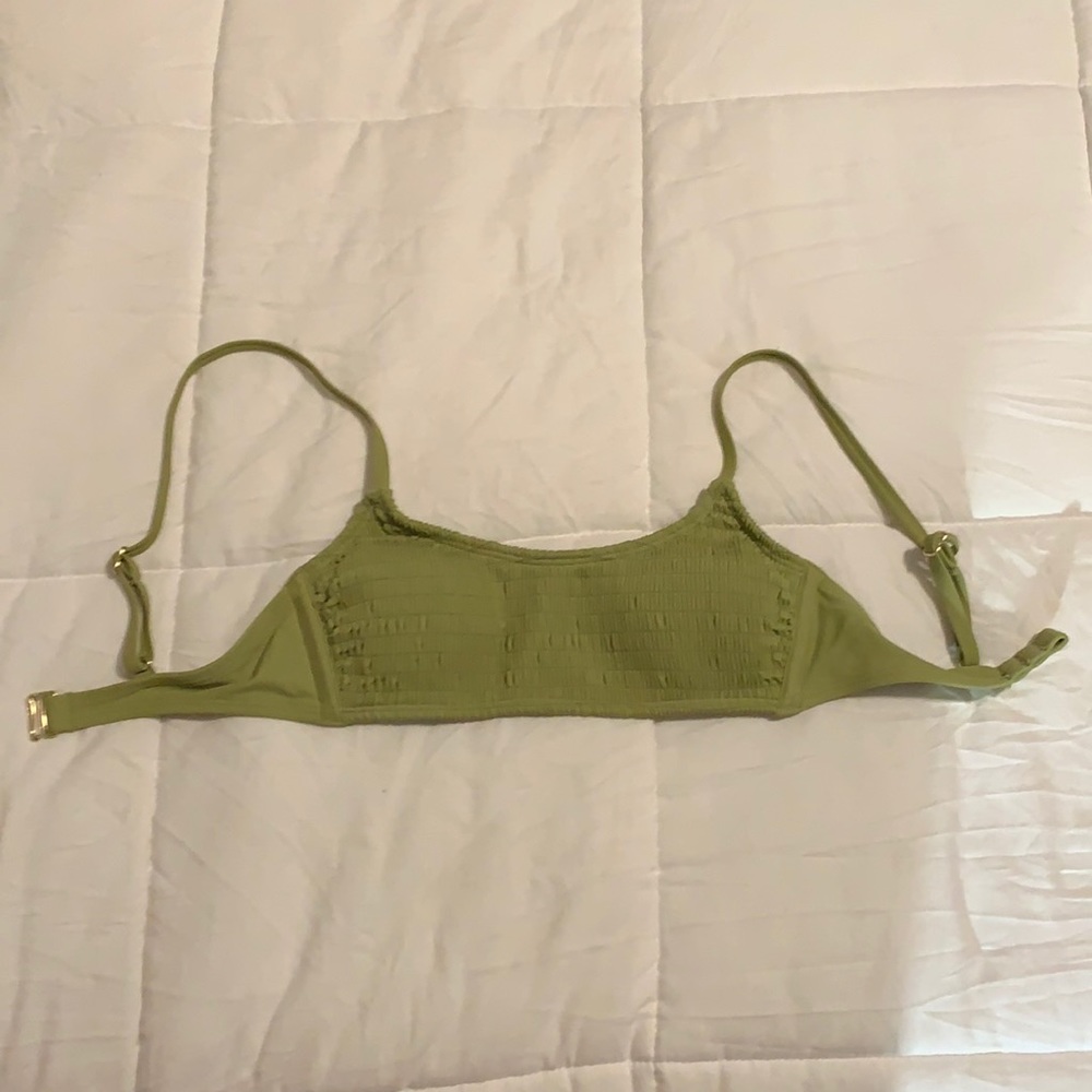 Green swimsuit top from target